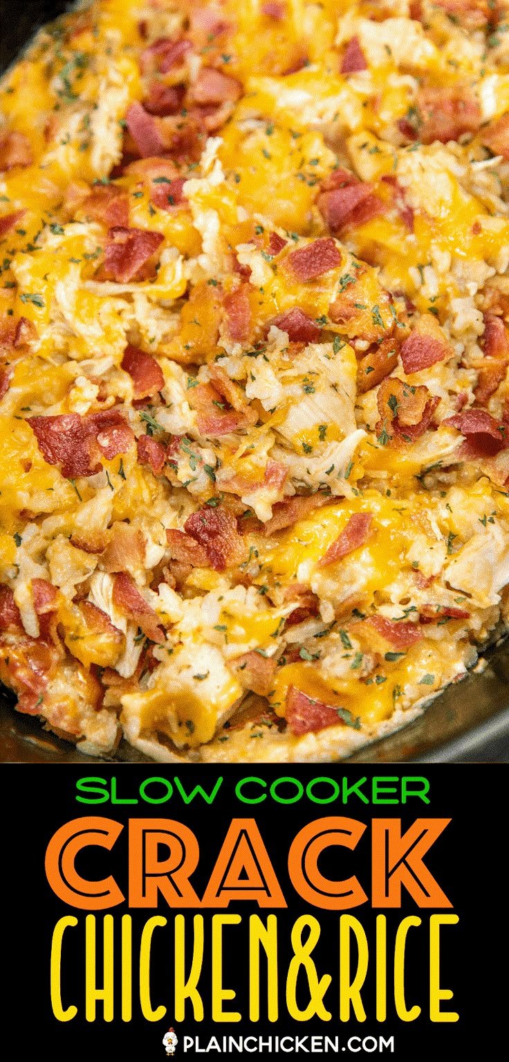 Ranch chicken and rice crockpot | Crockpot rice casserole, Hash brown chicken crockpot, Slow cooker crack chicken