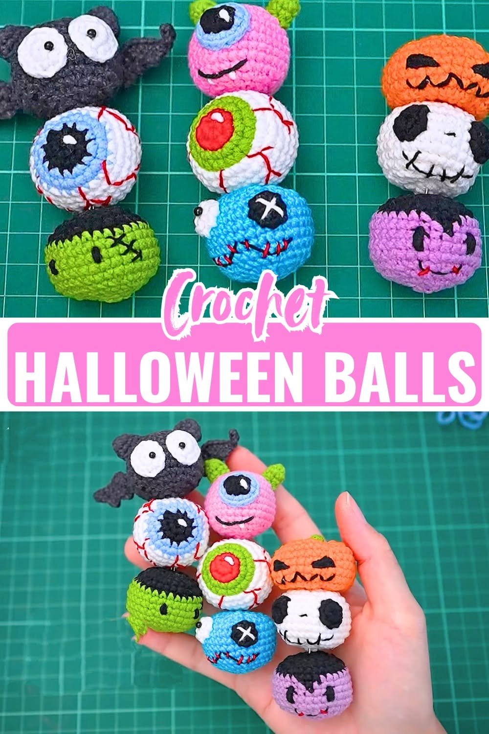 Easy Crochet Halloween Balls Pattern