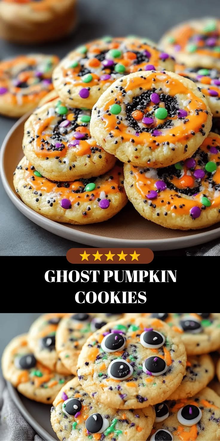 Ghost And Pumpkin Cookie Designs To Make This Halloween