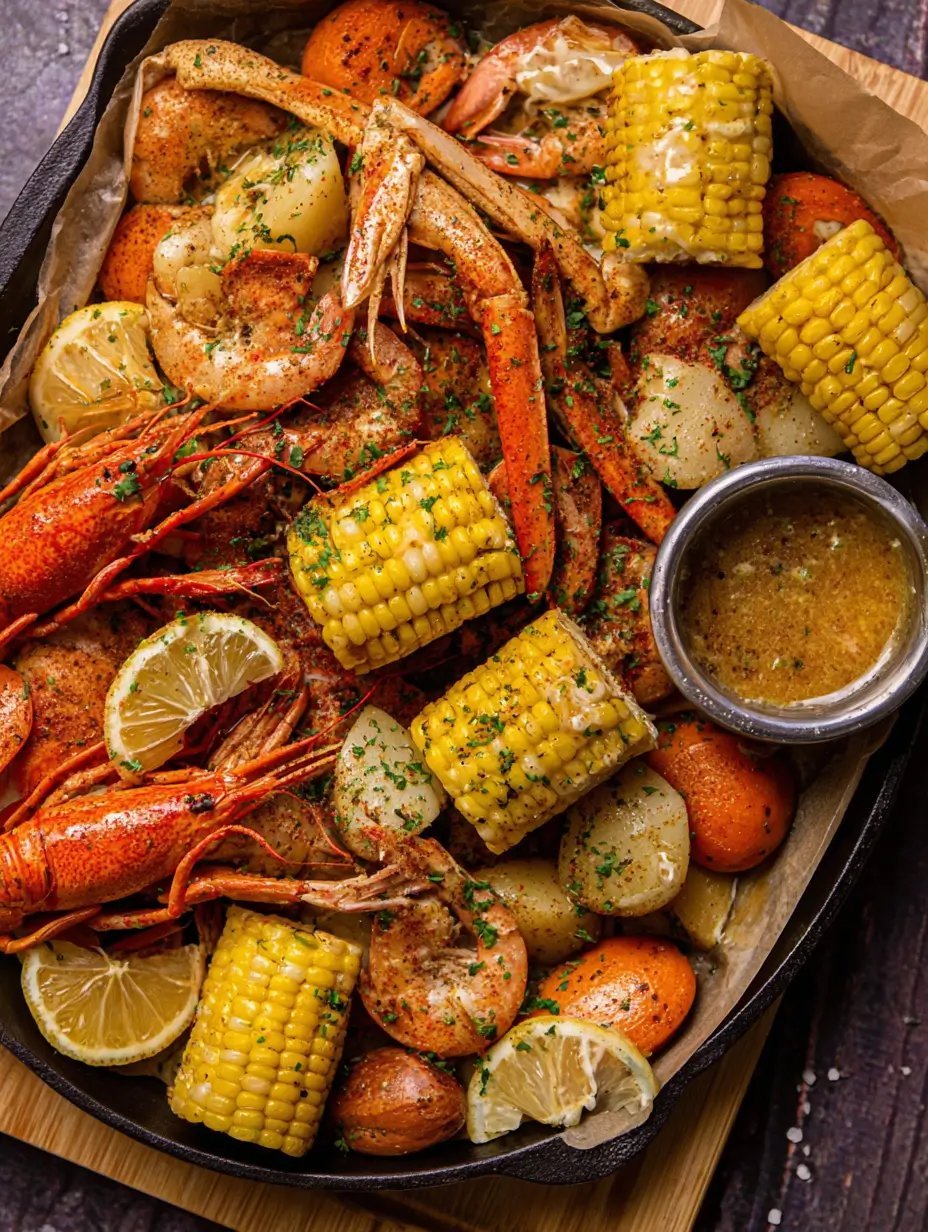 Cajun Seafood Boil with Garlic Butter Sauce