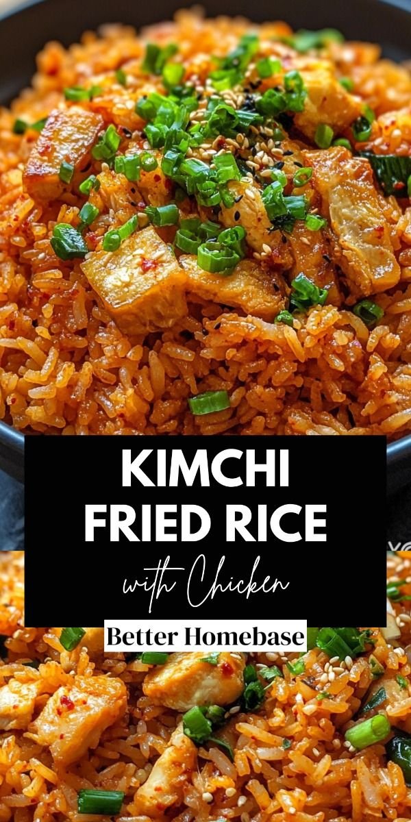 Kimchi Fried Rice with Chicken