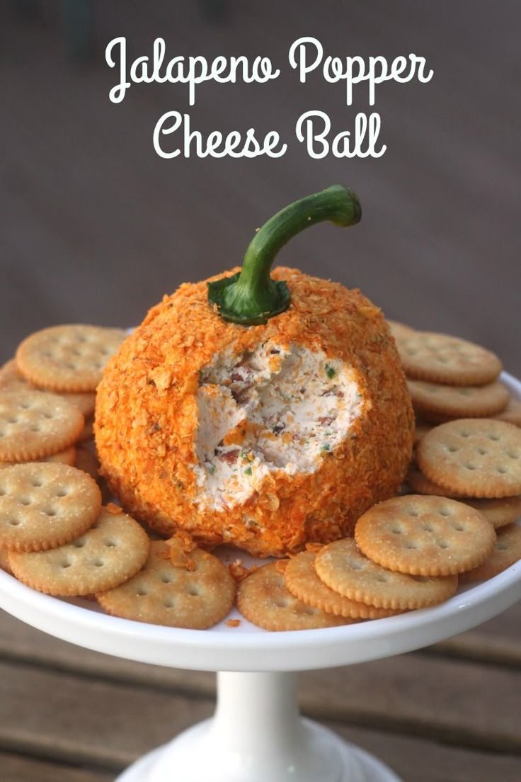 Jalapeno Popper Pumpkin Cheese ball