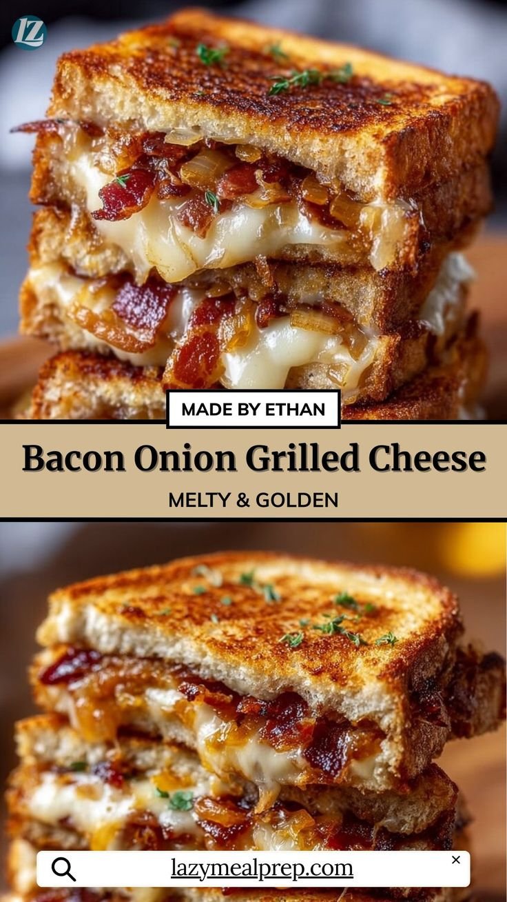 🧀 Cozy Bacon and Caramelized Onion Grilled Cheese for Easy Family Lunches