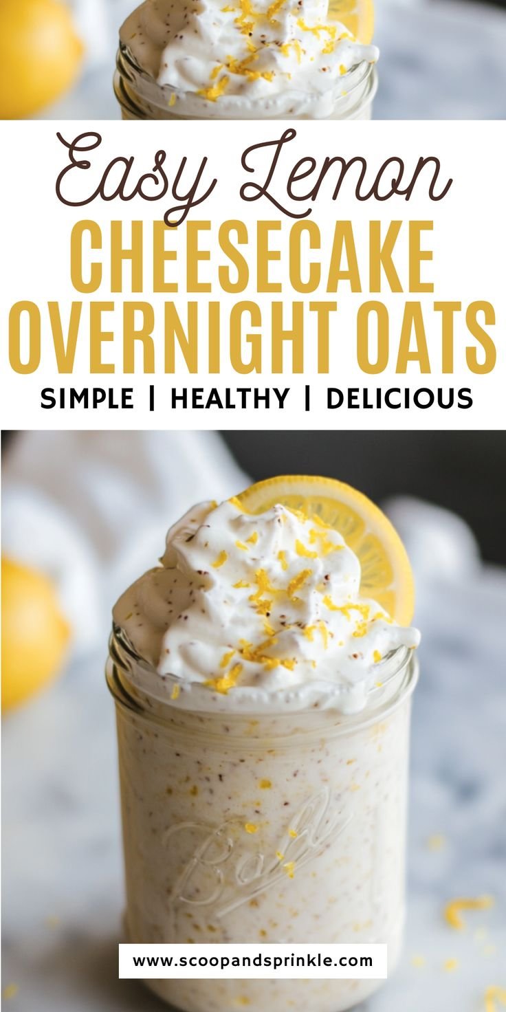 Lemon Cheesecake Overnight Oats