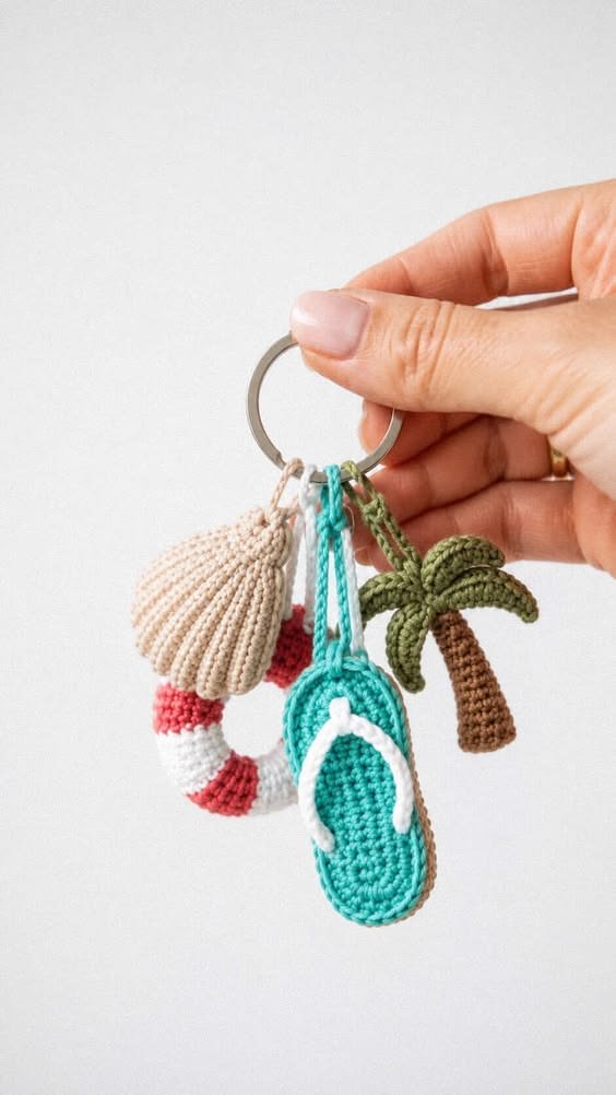 Beach Day Keychain Set Crochet Pattern