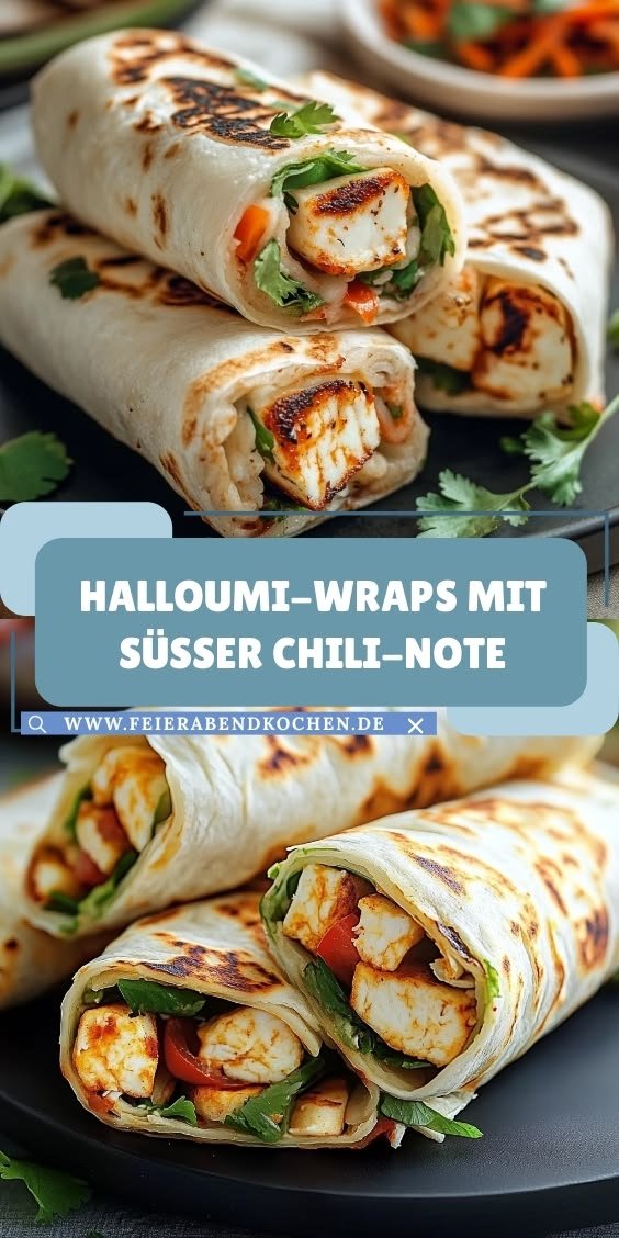 Halloumi-Wraps mit süßer Chili-Note