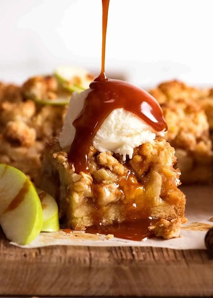 Barres de crumble aux pommes