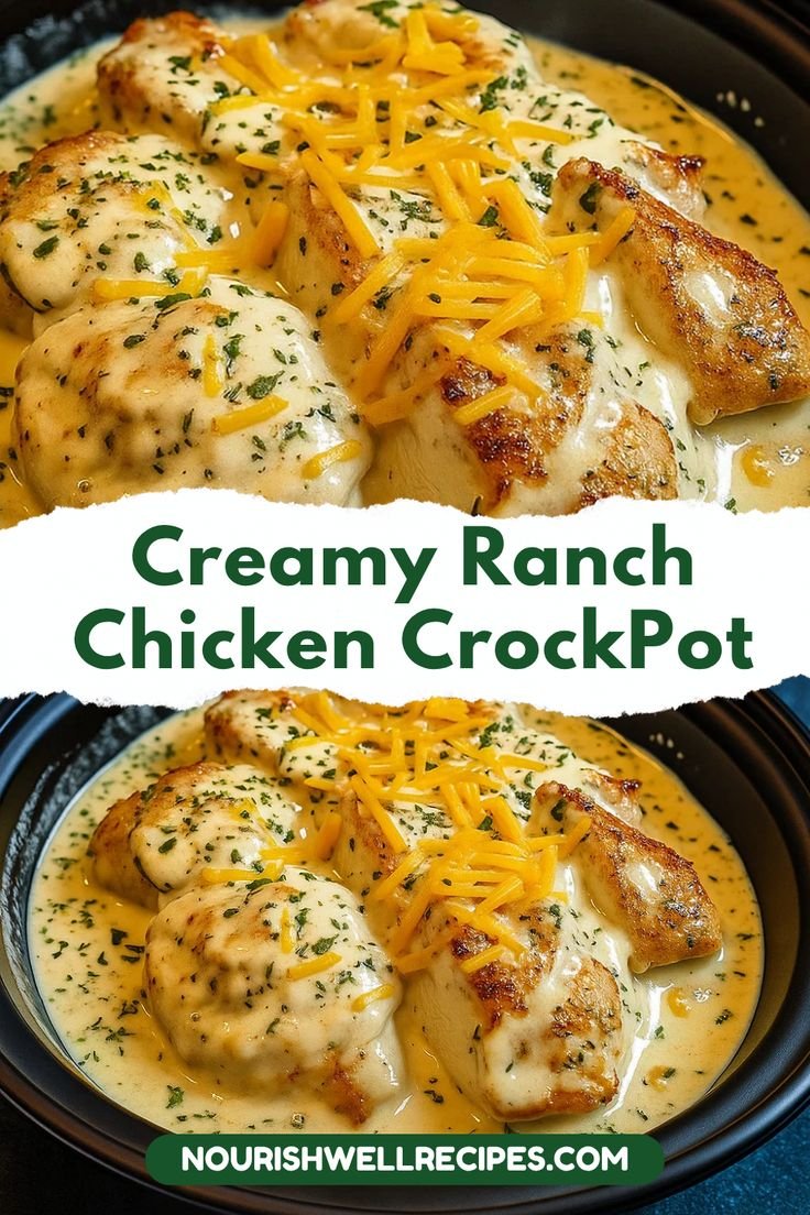 Creamy Ranch Chicken CrockPot – Easy, Comforting Weeknight Dinner Everyone Will Love