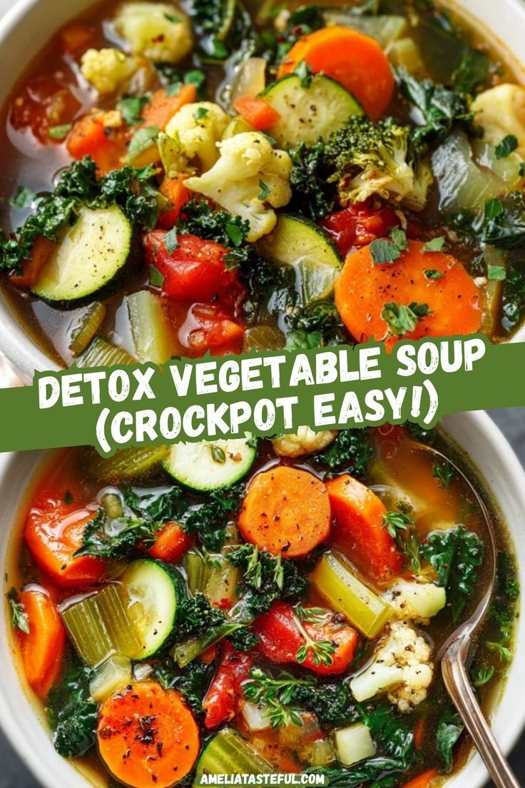 Slow Cooker Vegetable Detox Soup – Clean, Nourishing & Easy to Make