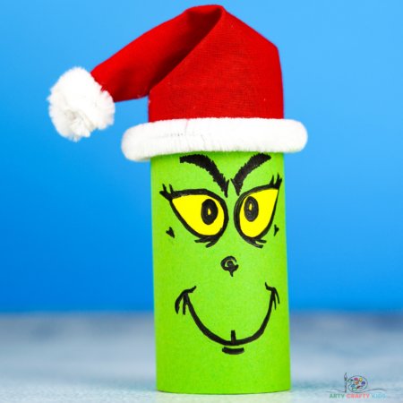 Paper Roll Grinch Craft - Arty Crafty Kids