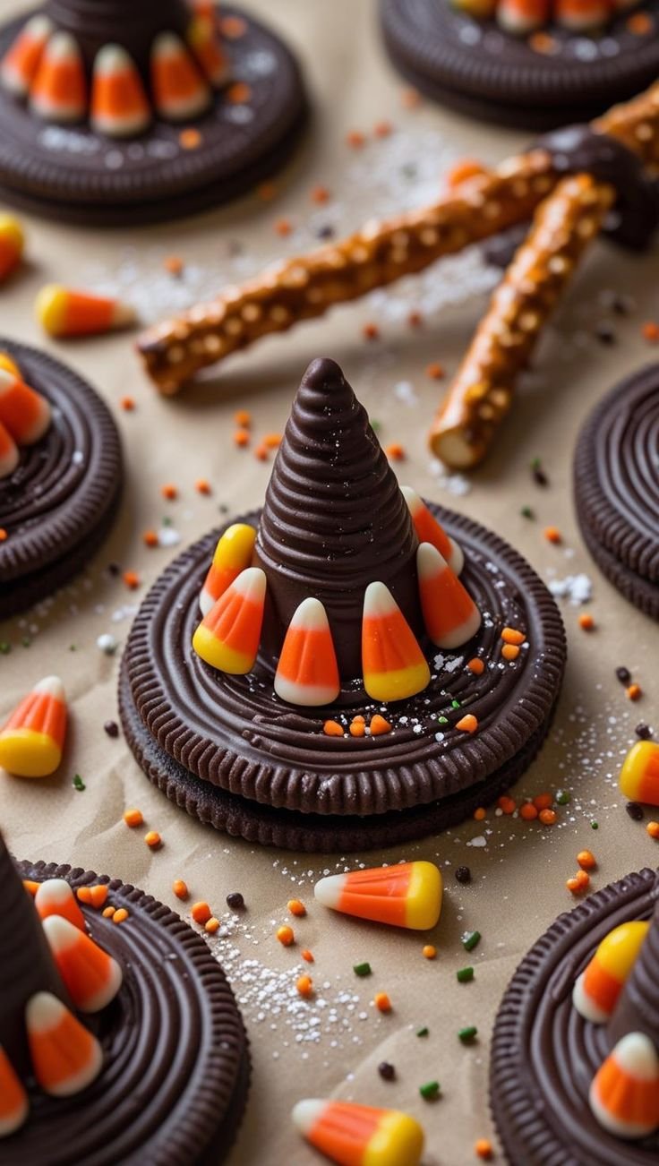 Edible Witch Hat & Broom Treats | Easy & Adorable Halloween Snacks