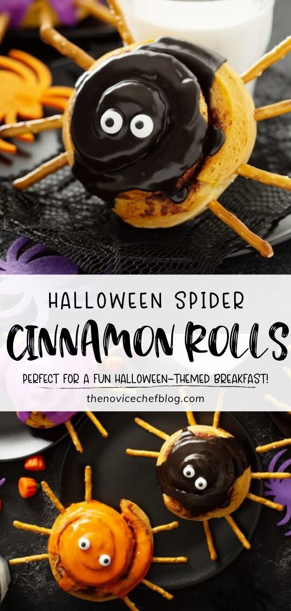 HALLOWEEN SPIDER CINNAMON ROLLS