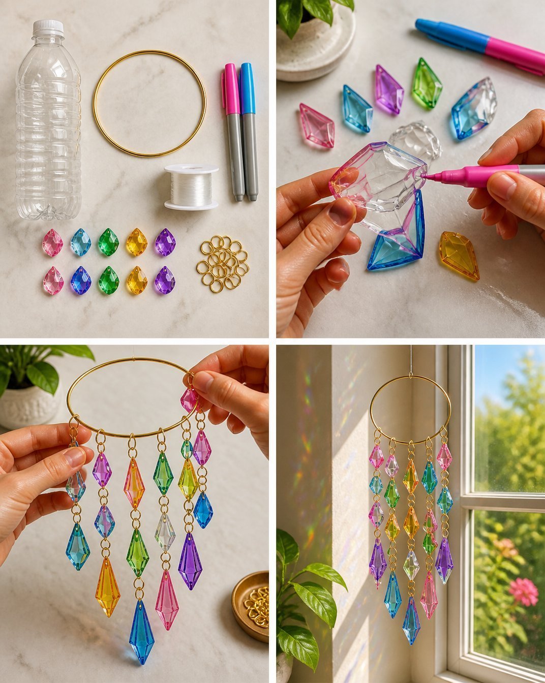 How to Make a Recycled Plastic Bottle Crystal Suncatcher 7 How to Make a Recycled Plastic Bottle Crystal Suncatcher