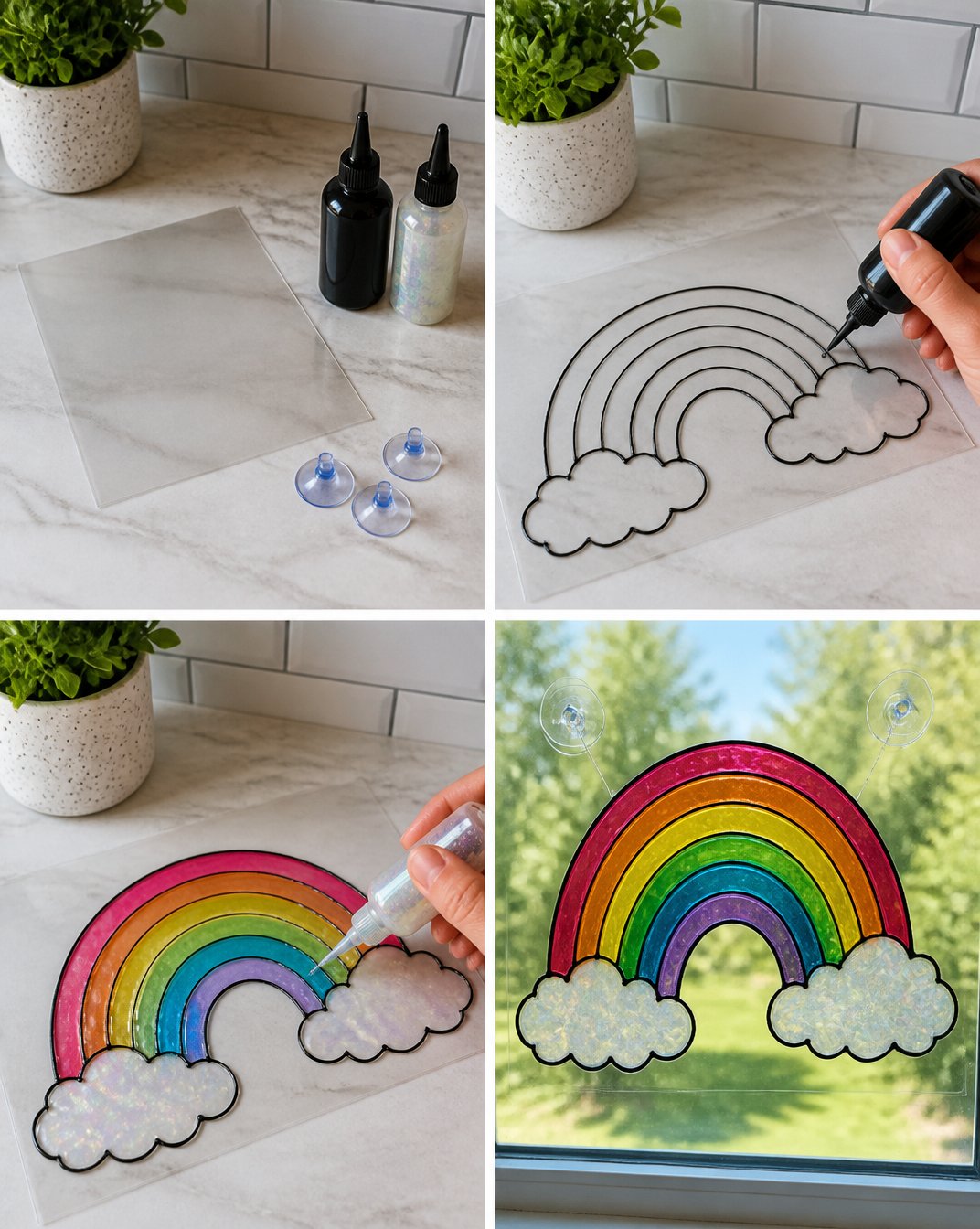 How to Create a Faux Glass Rainbow Arch for Home Decor 16 DIY Faux Glass Rainbow Arch for Home Decor