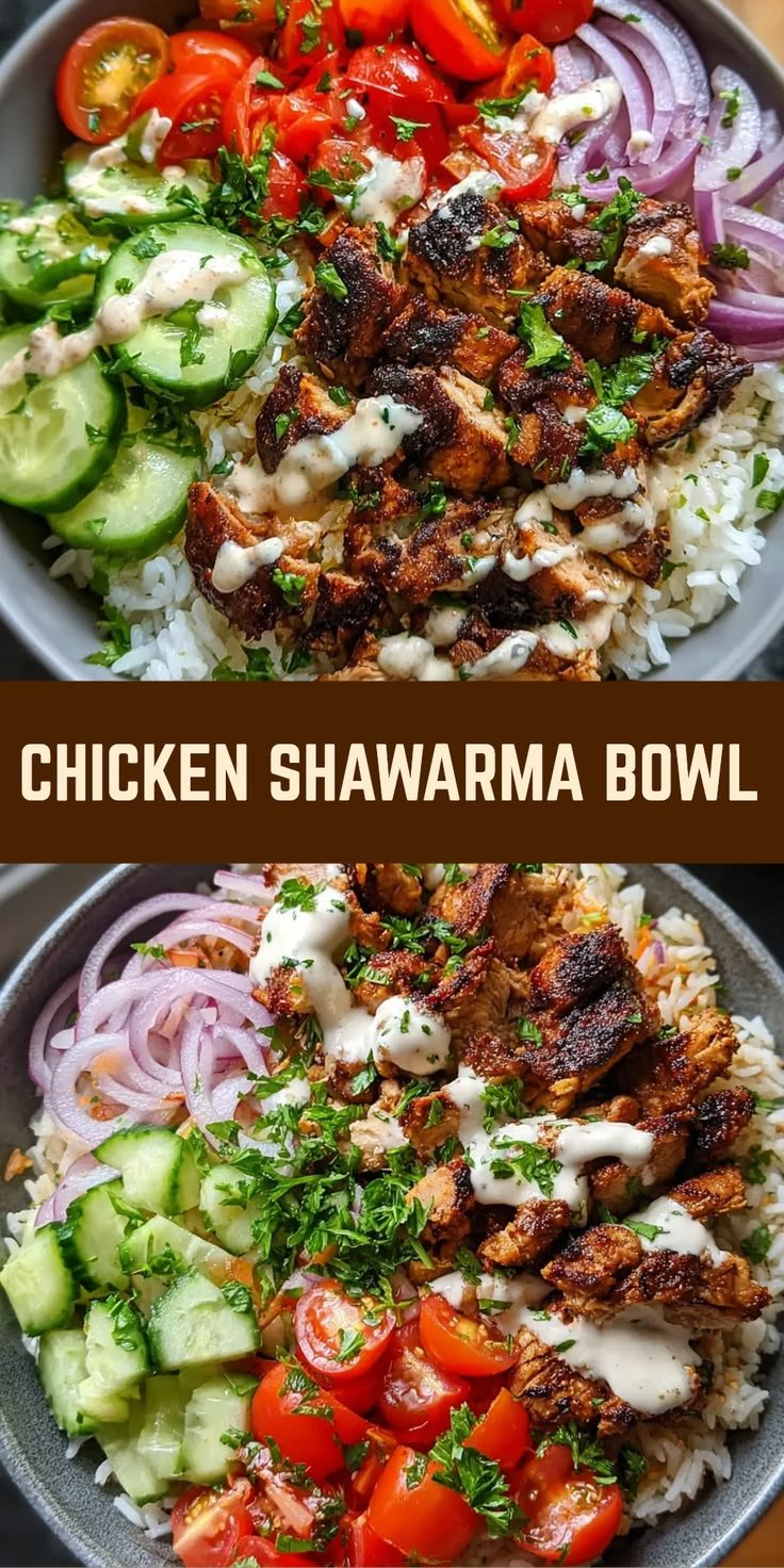 Chicken Shawarma Bowl Recipe With Flavorful Chicken For Easy Healthy Bowls Recipes