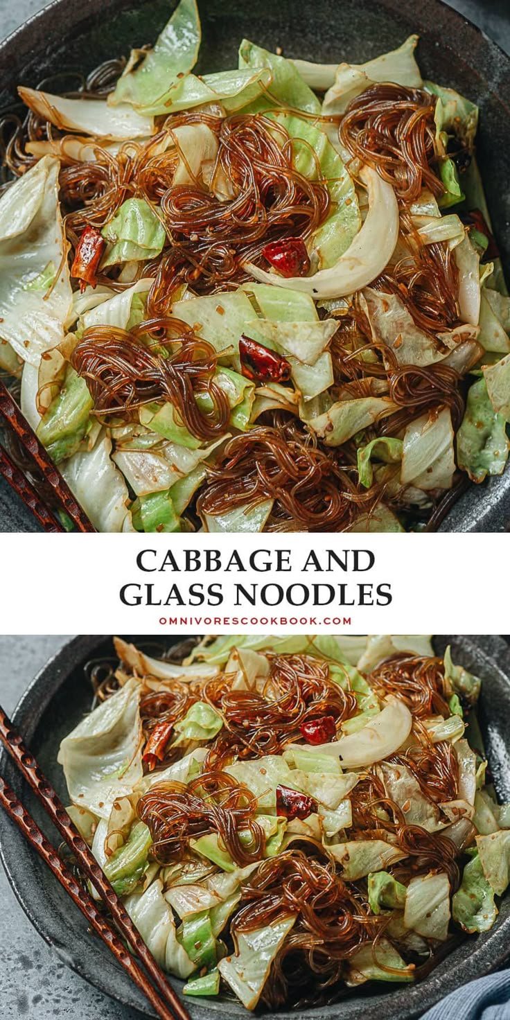 Cabbage Glass Noodle Stir Fry