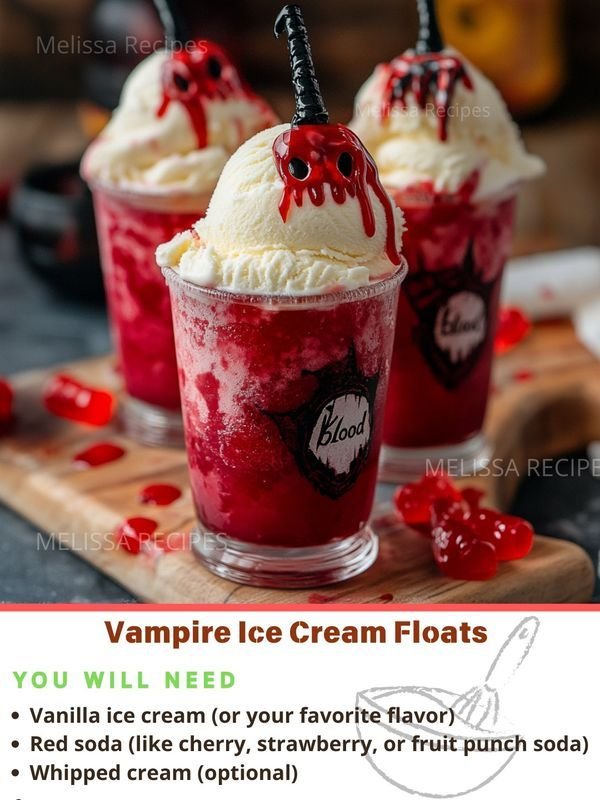Melissa Recipes | 🧛‍♂️🍦 Vampire Ice Cream Floats 🍦🧛‍♀️ | Facebook | How to make vampire drinks, Halloween vampire drink recipes, Vampire themed cocktail recipes