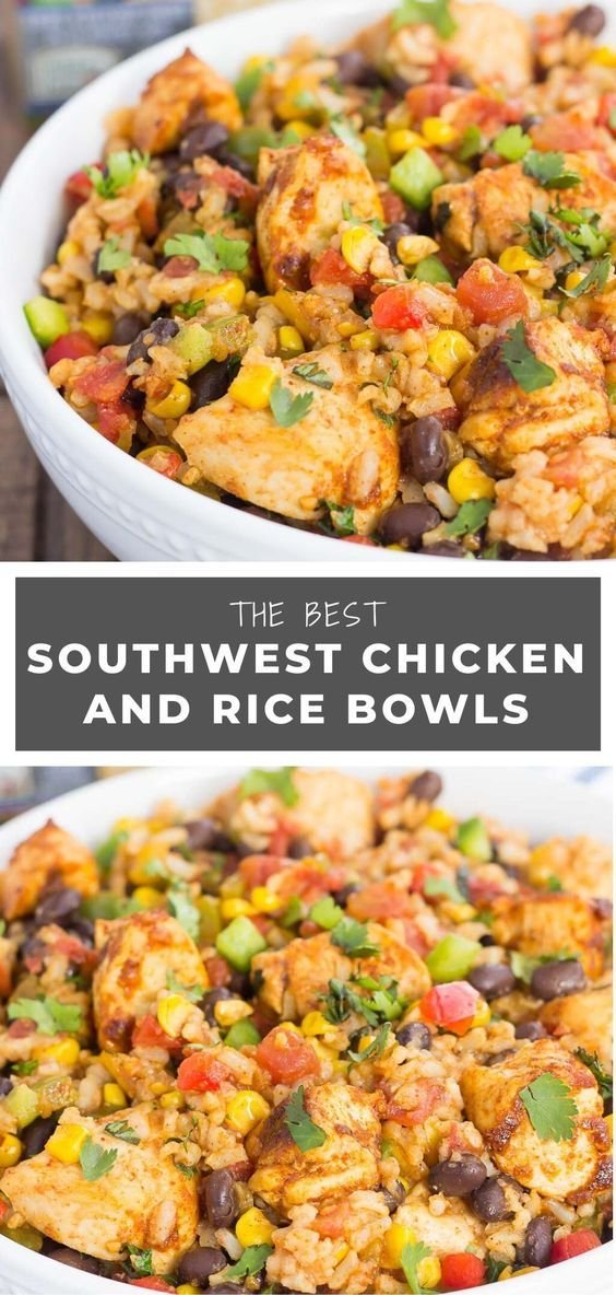 Southwest Chicken and Rice Bowls