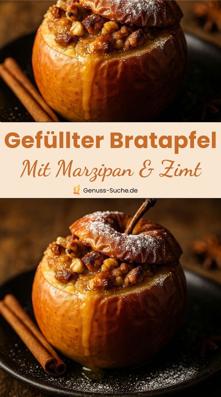 Bratapfel mit Marzipan & Zimt – himmlisch lecker