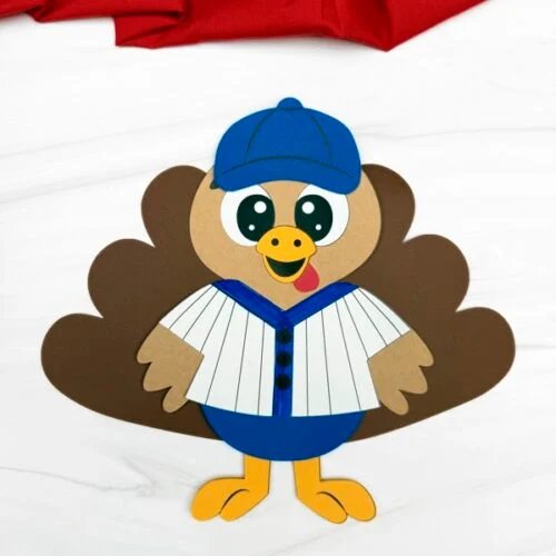 Baseball Turkey Disguise For Kids [Free Printable Template]