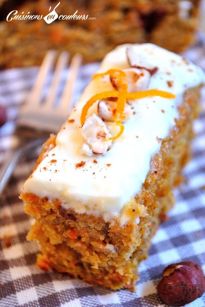 Carrot Cake aux noisettes et canneberges séchées - Cuisinons En Couleurs