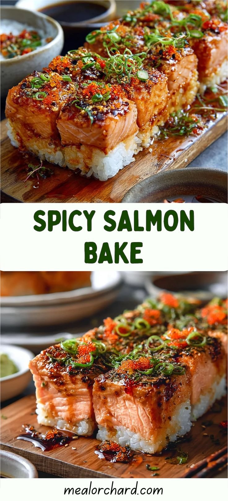 Spicy Salmon Sushi Bake