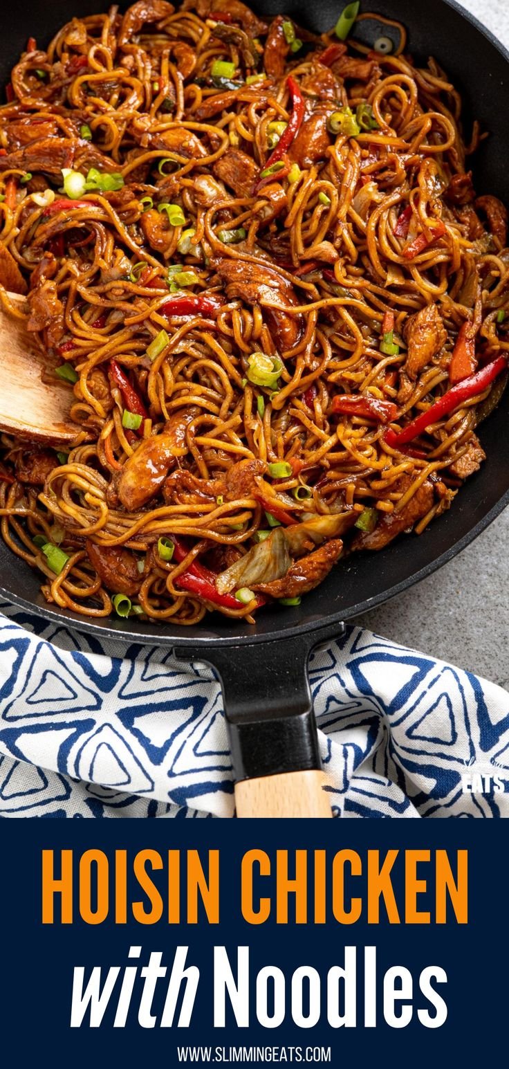 Delicious Hoisin Chicken with Noodles | Chicken hoisin stir fry, Hoisin chicken recipe easy, Chicken and noodles recipe