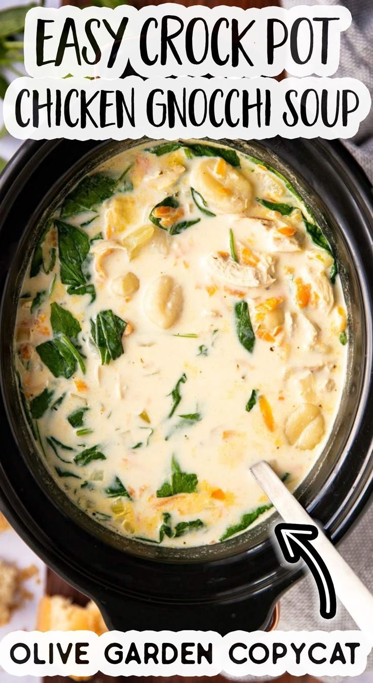 Crockpot Chicken Gnocchi Soup