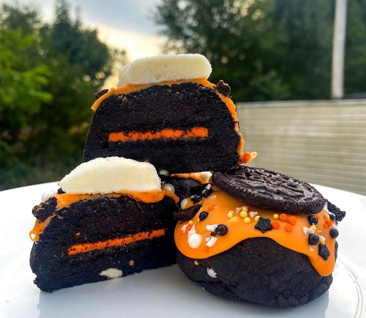 Stuffed Halloween Oreo Cookie Recipe: Black Cocoa Gourmet Cookie (Digital Download)