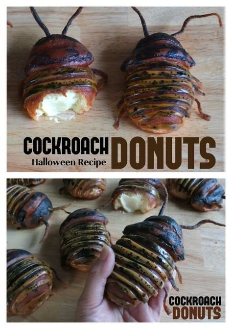 Halloween Crispy Fried Cockroach Donut Recipe - DIY Tutorials