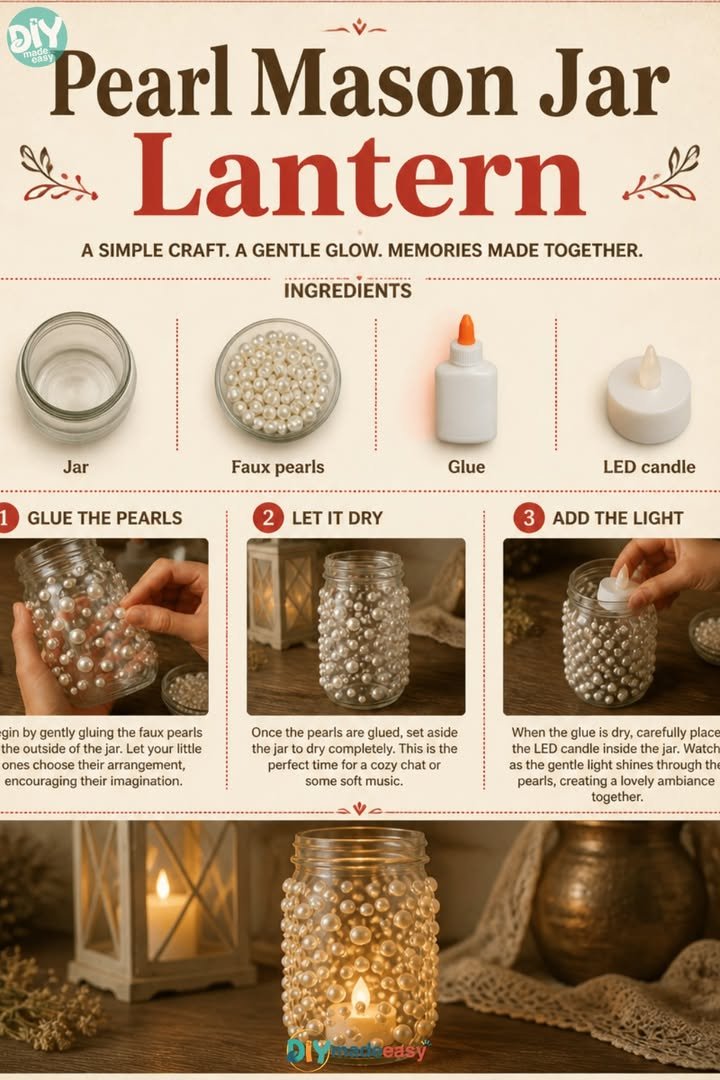 Pearl Mason Jar Lantern 10 Pearl Mason Jar Lantern