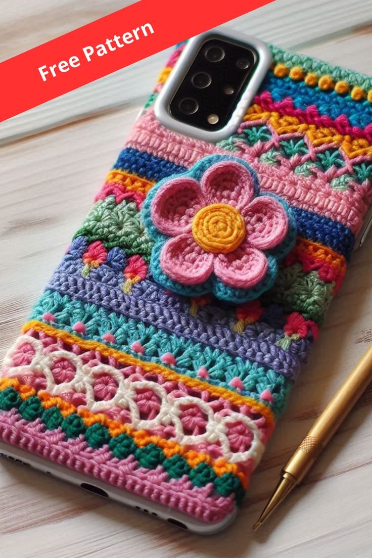 Crochet Phone Case Pattern for Relaxed Days 6 Crochet Phone Case Pattern for Slow Days