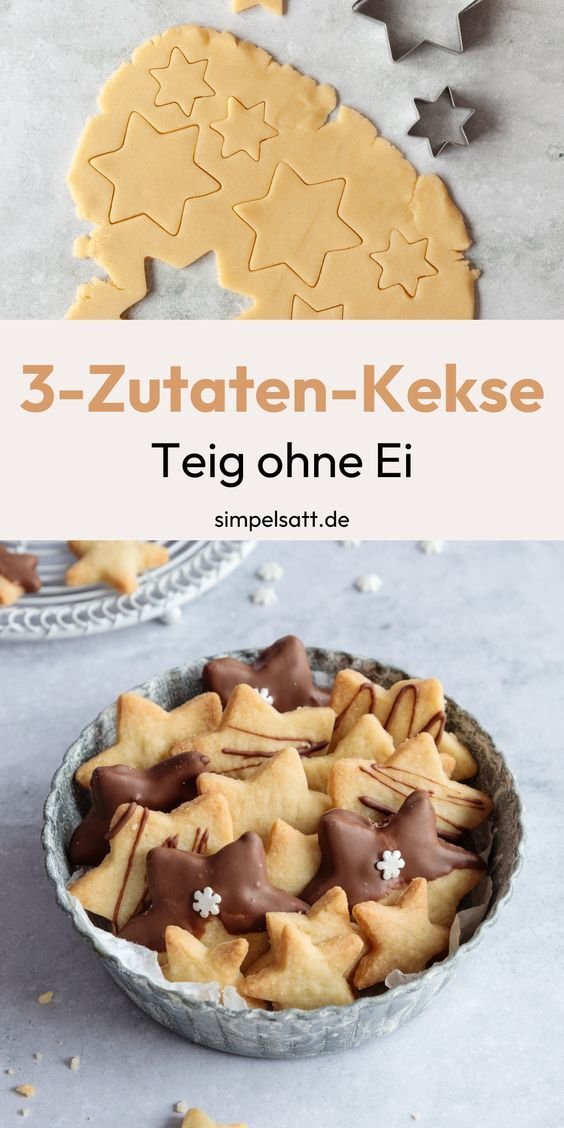 Plätzchen ohne Ei - einfaches Rezept