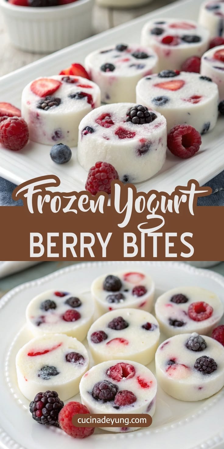 Frozen Yogurt Berry Bites (Healthy No-Bake Snack)