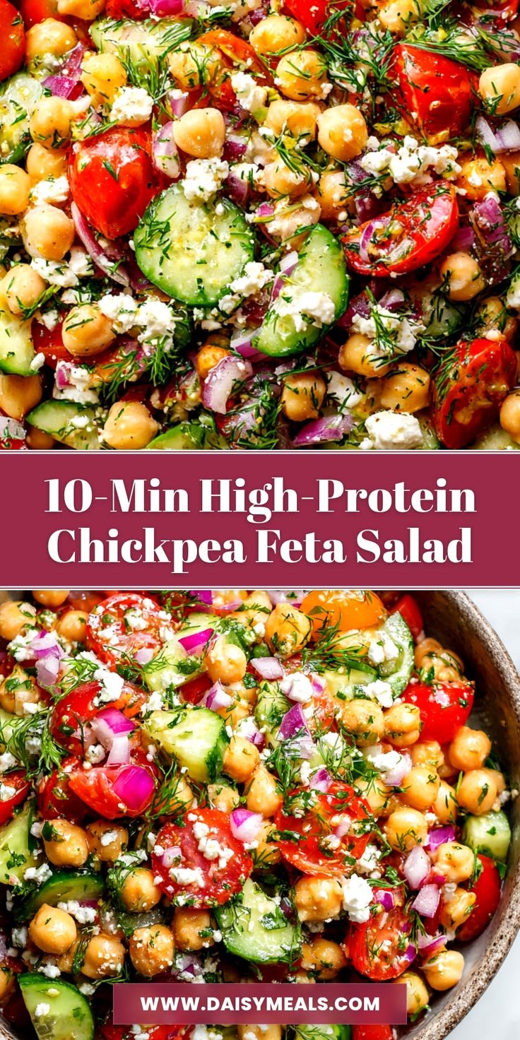 Zesty 10-Minute High-Protein Chickpea & Cucumber Salad