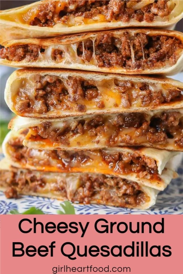 Cheesy Ground Beef Quesadillas