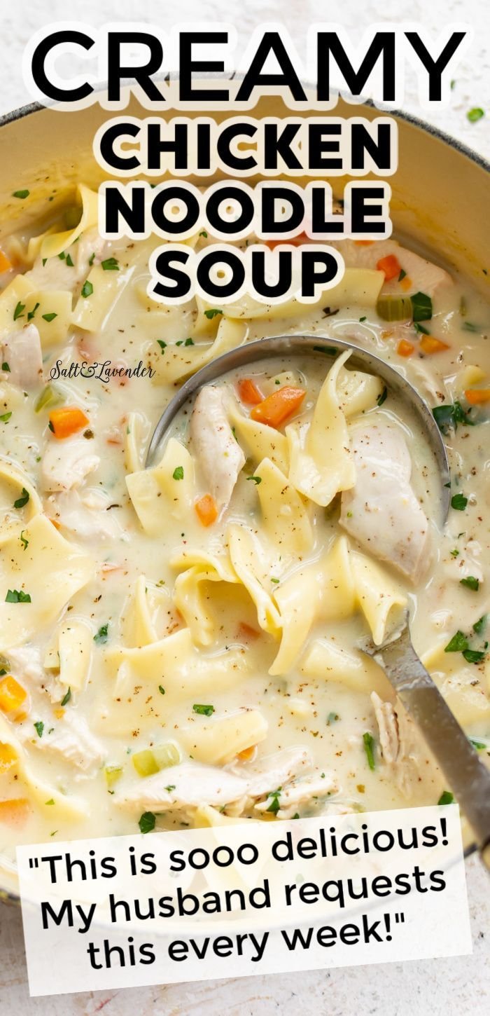 Easy Creamy Chicken Noodle Soup