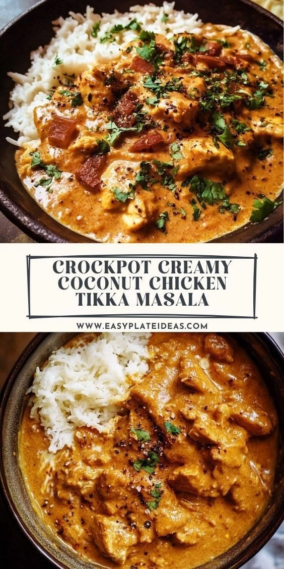 Crockpot Creamy Coconut Chicken Tikka Masala