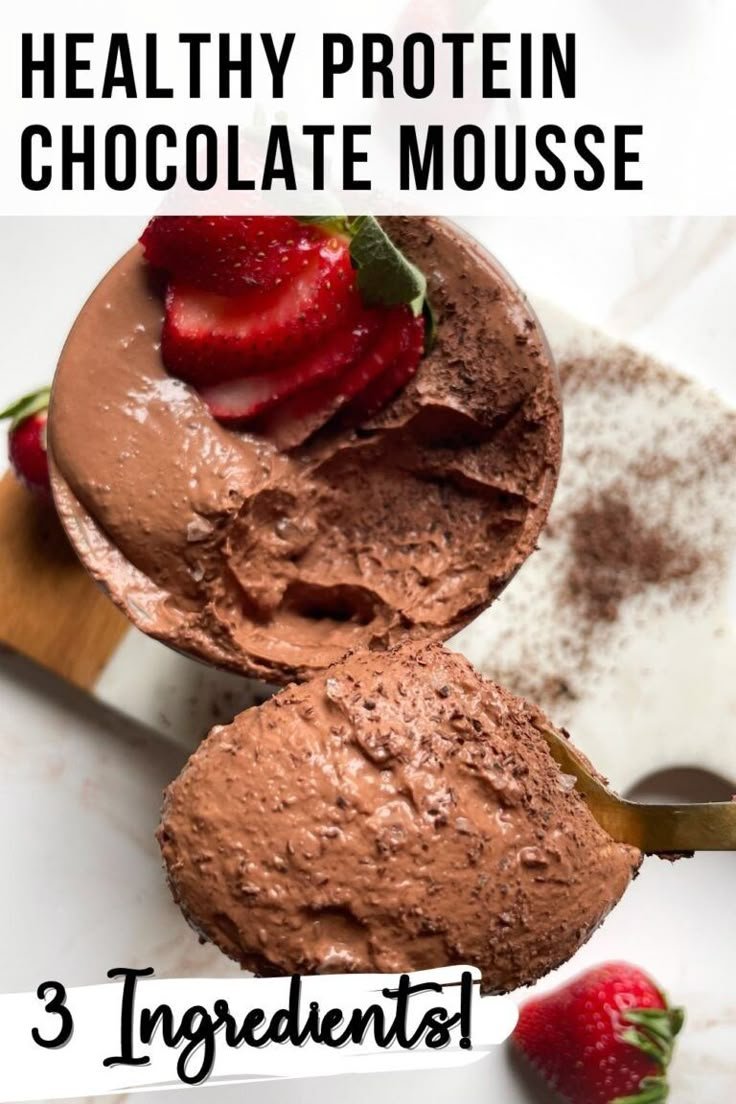 Healthy Protein Chocolate Mousse (3 Ingredients) - hellofrozenbananas.com