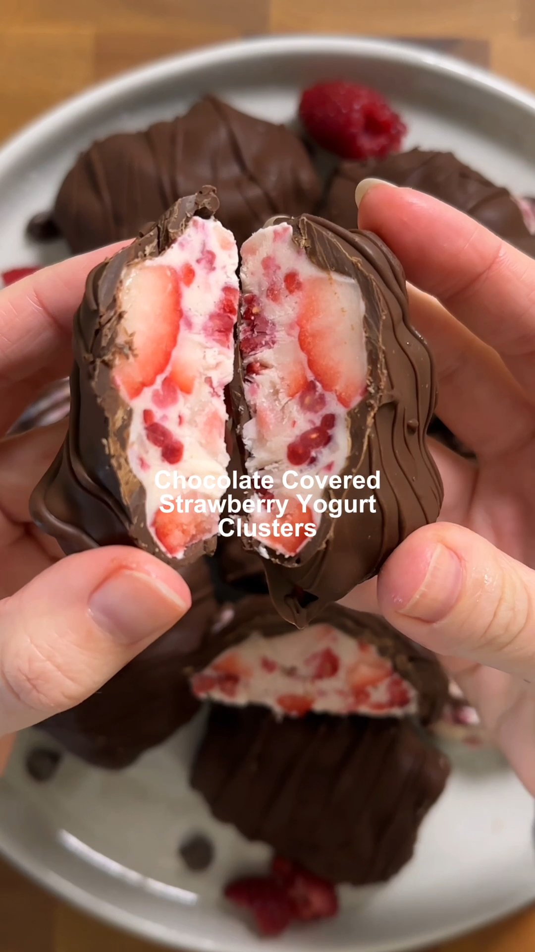 Chocolate Strawberry Greek Yogurt Clusters