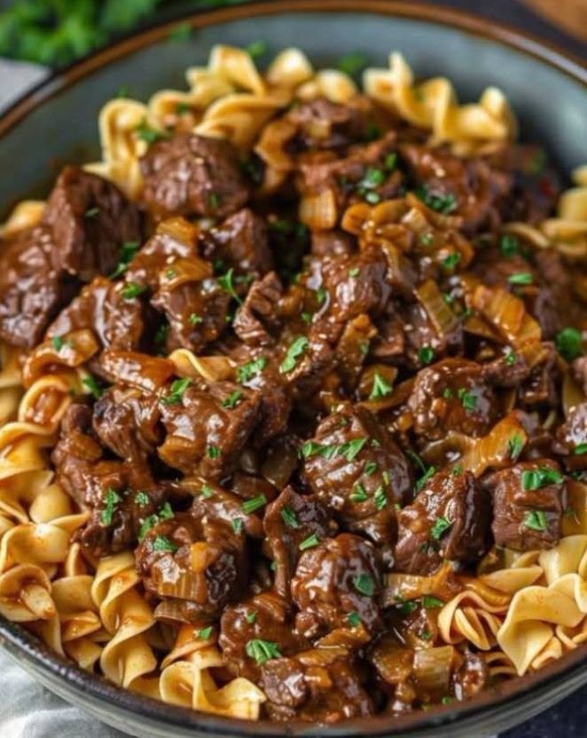 Savory Noodles with Beef