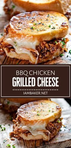 BBQ Chicken Grilled Cheese Sandwiches