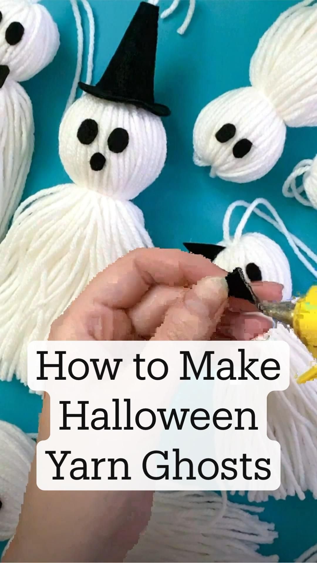 Wie man Garngeister macht | Einfache Halloween-Bastelideen für Kinder und Erwachsene