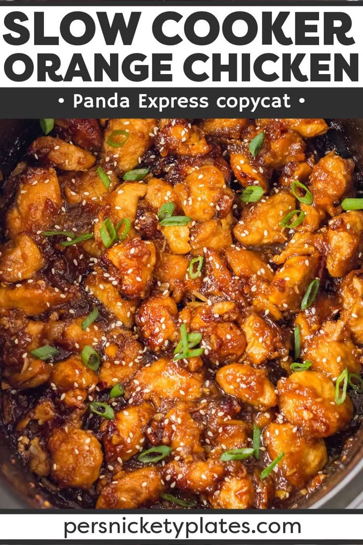 Panda Express Copycat Orange Chicken | Slow Cooker Recipe | Crockpot orange chicken with panda express sauce, Asian orange chicken crock pot, Orange chicken recipe crockpot