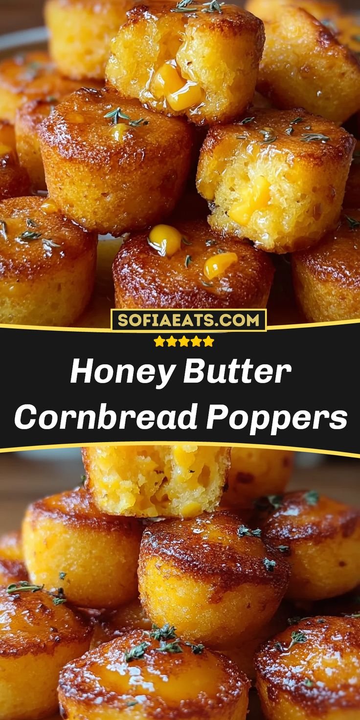 Southern-Style Honey Butter Cornbread Poppers