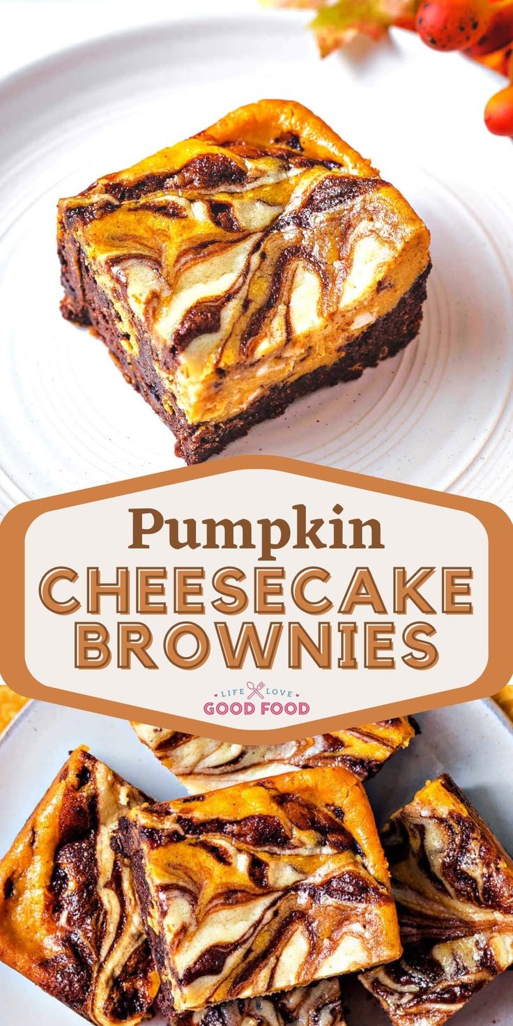 Pumpkin Cheesecake Brownies