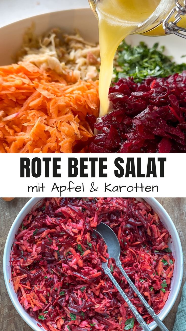 Rote Bete Salat mit Apfel – Gesund, schnell & vegan
