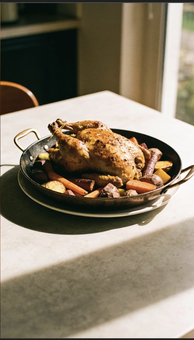 One-Pan Roasted Chicken and Root Vegetables