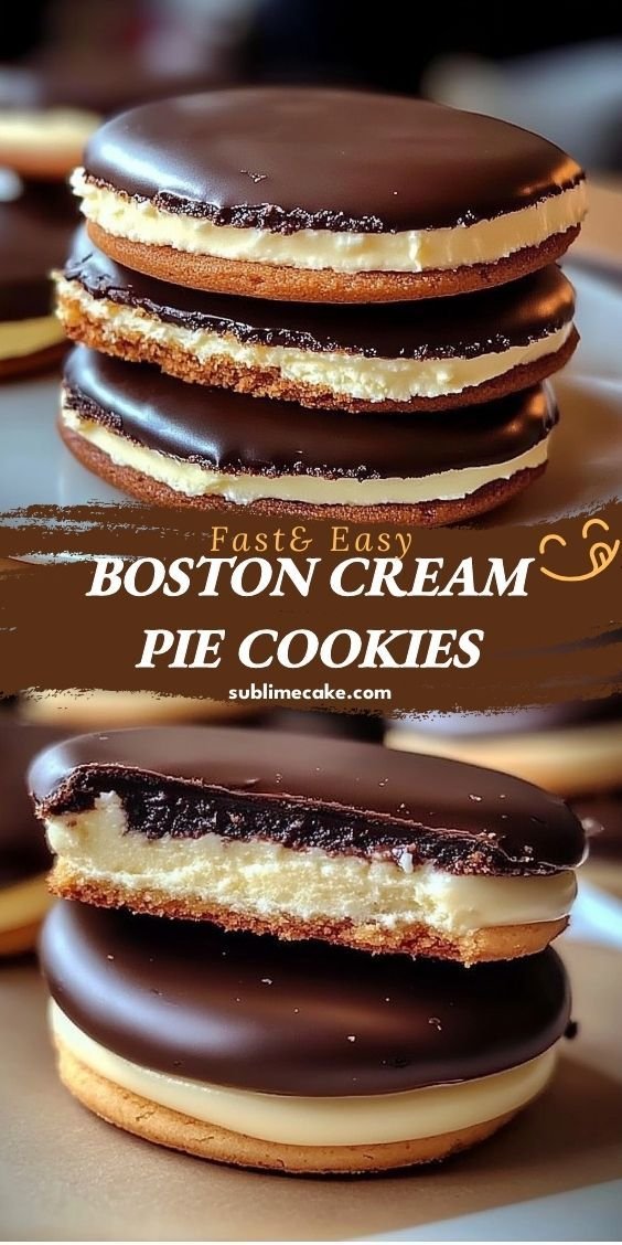 Boston Cream Pie Cookies