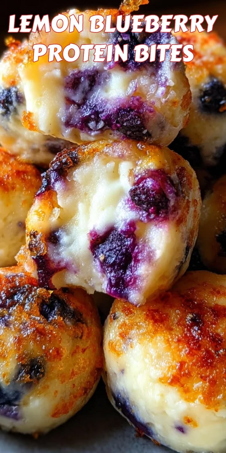 Lemon Blueberry Cottage Cheese Protein Bites - Irresistibly Delicious